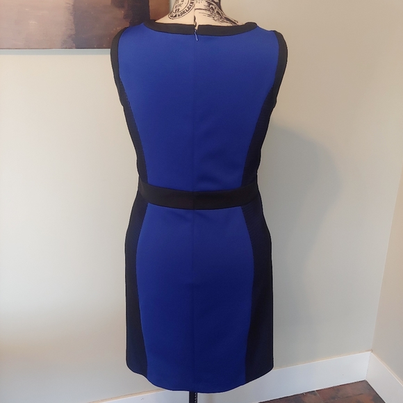 🖤Jessica Blue & Black Mesh Detail Dress sz 14 - Picture 4 of 9